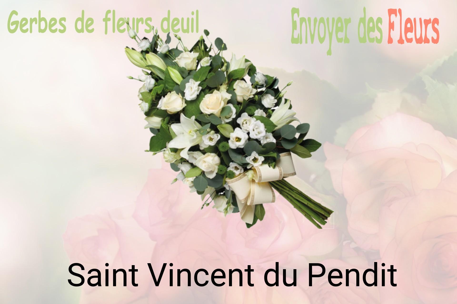 Gerbe de fleurs de deuil livrée à Saint-Vincent-du-Pendit